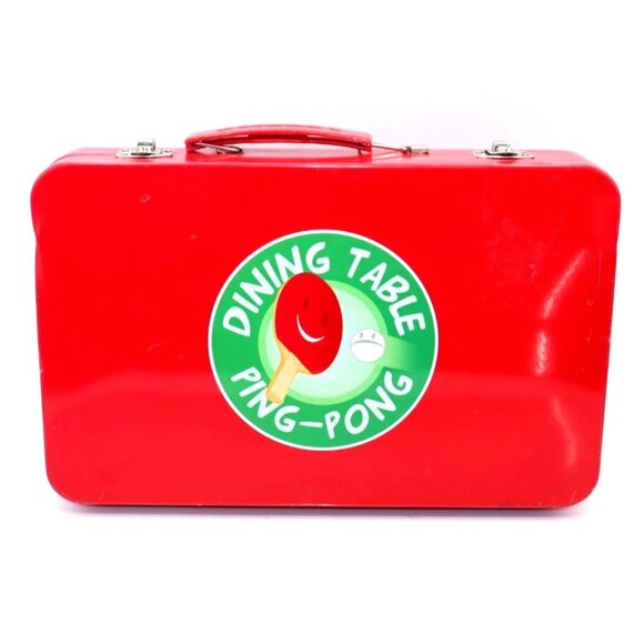 Dining Table Ping-Pong Vintage Paddle Set with Case & Balls Sports Gear - Picture 2 of 5